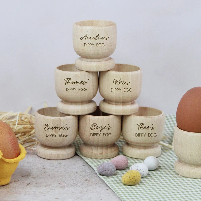 Wooden Egg Cup – Personalized Dippy Egg Holder